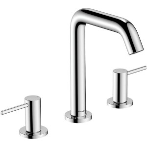 Hansgrohe Tecturis S 3-Loch Waschtischarmatur 150 mit Push-Open Ablaufgarnitur Chrom