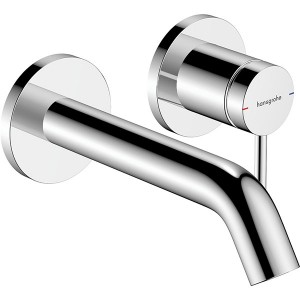 Hansgrohe Tecturis S Einhebel-Waschtischmischer Unterputz für Wandmontage mit Auslauf 16,5 cm Chrom