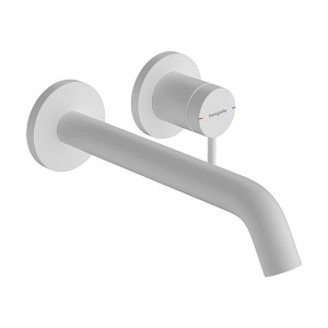 Hansgrohe Tecturis S Einhebel-Waschtischmischer Unterputz für Wandmontage mit Auslauf 22,5 cm Mattweiß