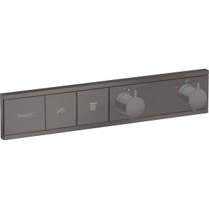Hansgrohe Thermostat Unterputz RainSelect Fertigset 2 Verbraucher brushed black chrome