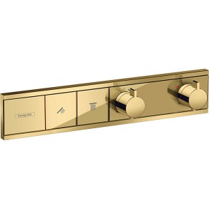 Hansgrohe Thermostat Unterputz RainSelect Fertigset 2 Verbraucher polished gold