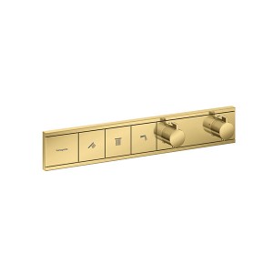 Hansgrohe Thermostat Unterputz RainSelect Fertigset 3 Verbraucher Polished Gold Optic