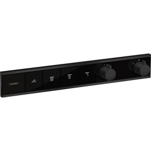 Hansgrohe Thermostat Unterputz RainSelect Fertigset 4 Verbraucher mattschwarz