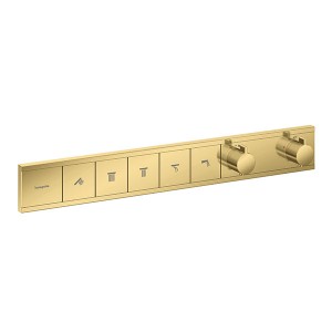 Hansgrohe Thermostat Unterputz RainSelect Fertigset 5 Verbraucher Polished Gold Optic