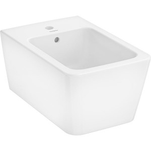 Hansgrohe Wand Bidet EluPura Q 540 mm mit Hahnloch u.Überlauf weiß