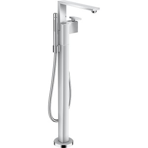 Hansgrohe Wannenmischer Axor Edge Fertigset zur Bodenmontage Diamantschliff chrom