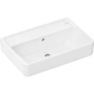 Hansgrohe Waschtisch Compact Xanuia Q 550x370mm ohne Hahnloch m.Überlauf weiß
