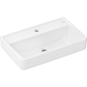 Hansgrohe Waschtisch Compact Xanuia Q 600x370mm mit Hahnloch o.Überlauf, SmartClean weiß