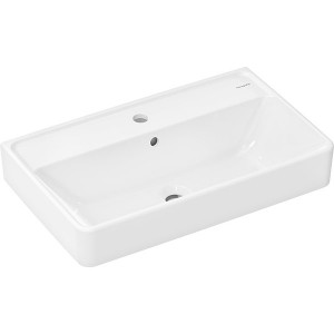Hansgrohe Waschtisch Compact Xanuia Q 650x390mm mit Hahnloch u.Überlauf weiß