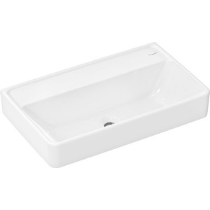 Hansgrohe Waschtisch Compact Xanuia Q 650x390mm ohne Hahnloch u.Überlauf weiß