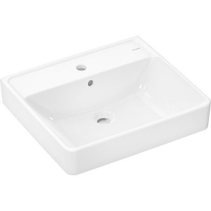 Hansgrohe Waschtisch Xanuia Q 550x480 mm mit Hahnloch und Überlauf weiß