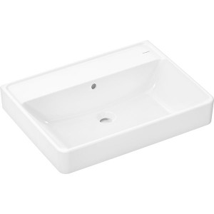 Hansgrohe Waschtisch Xanuia Q 650x480mm ohne Hahnloch m.Überlauf, SMC weiß