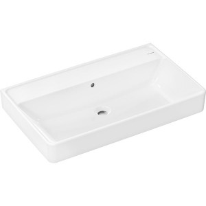 Hansgrohe Waschtisch Xanuia Q 800x480mm ohne Hahnloch m.Überlauf, SMC weiß