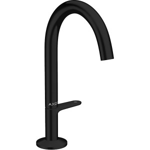 Hansgrohe Waschtischmischer Select 170 Axor One mit Push-Open, Ablaufgarnitur, mattschwarz