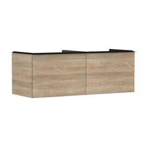 Hansgrohe Waschtischunterschrank Xelu Q ECHN 1360x540mm 2SK f.Kons.m.AWT ge Matt Black