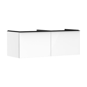 Hansgrohe Waschtischunterschrank Xelu Q we hgl 1360x540mm 2SK f.Kon./AWT ge Matt Black