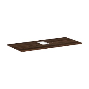Hansgrohe Xelu Q Konsole 1180/550 mit Ausschnitt mittig für Aufsatzwaschtisch mit Hahnloch Nussbaum Dunkel