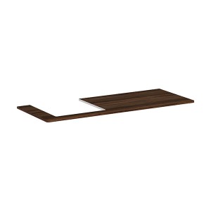 Hansgrohe Xelu Q Konsole 1360/550 mit Ausschnitt links für Aufsatzwaschtisch geschliffen 500/480 Nussbaum Dunkel