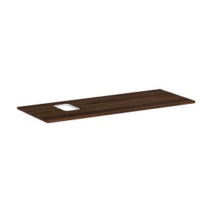 Hansgrohe Xelu Q Konsole 1360/550 mit Ausschnitt links für Aufsatzwaschtisch mit Hahnloch Nussbaum Dunkel