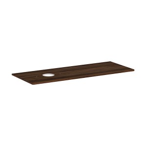 Hansgrohe Xelu Q Konsole 1360/550 mit Ausschnitt links für Aufsatzwaschtisch ohne Hahnloch Nussbaum Dunkel