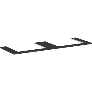 Hansgrohe Xelu Q Konsole 1560/550 mit 2 Ausschnitte für Aufsatzwaschtisch geschliffen 600/480 Diamantgrau Matt