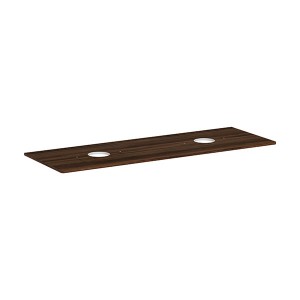 Hansgrohe Xelu Q Konsole 1560/550 mit 2 Ausschnitten für Aufsatzwaschtisch ohne Hahnloch Nussbaum Dunkel