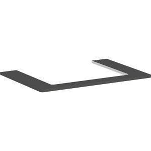 Hansgrohe Xelu Q Konsole 780/550 mit Ausschnitt mittig für Aufsatzwaschtisch geschliffen 600/480 Diamantgrau Matt
