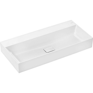 Hansgrohe Xevolos E Aufsatzwaschtisch geschliffen 1000/480 ohne Hahnloch und Überlauf, SmartClean Weiß