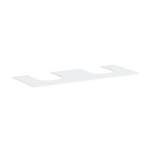 Hansgrohe Xevolos E Konsole 1370/550 mit 2 Ausschnitten für Aufsatzwaschtisch geschliffen 500/480 Mattweiß