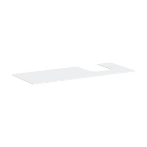 Hansgrohe Xevolos E Konsole 1370/550 mit Ausschnitt rechts für Aufsatzwaschtisch geschliffen 500/480 Mattweiß