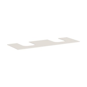 Hansgrohe Xevolos E Konsole 1570/550 mit 2 Ausschnitten für Aufsatzwaschtisch geschliffen 600/480 Sandbeige Matt