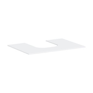 Hansgrohe Xevolos E Konsole 780/550 mit Ausschnitt mittig für Aufsatzwaschtisch geschliffen 500/480 und 600/480 Mattweiß