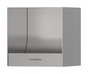 Hansgrohe XtraStoris Original Einbau Toilettenpapierhalter 150/150/140 Edelstahl gebürstet