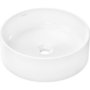 Hansgrohe Xuniva S Aufsatzwaschtisch 400/400 ohne Hahnloch und Überlauf Weiß