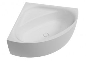 Hoesch Badewanne iSensi Eck 1500x1500 inklusive Überlaufbefüllung weiß, Monoblock, angeformter Schürze weiß