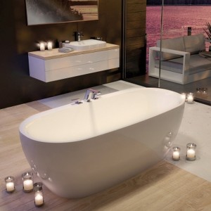 HO BW iSensi Oval 1700x750 Monolith mit Befüllung in Chrom