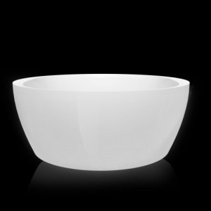 Hoesch Badewanne iSensi Rund 1500 Monolith mit Überlauf in Weiß