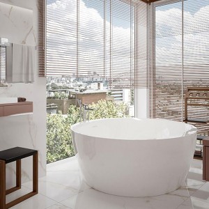 HO BW iSensi Rund 1500 Monolith mit Überlaufschlitz in Chrom