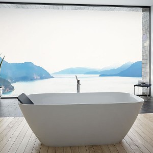 Hoesch Badewanne LaSenia 1800x900 freistehend flache Ausführung, Material Solique, weiß matt