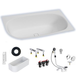 Hoesch iSENSI 1800x800x450 mm Eck-Badewanne Einbaubadewanne Rechts Weiß 3850.010