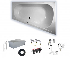 Hoesch ProCasa rechts 180x140x70x44 Trapez-Badewanne 3290.010