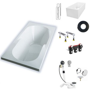 Hoesch Regatta 1700x700x460 mm Rechteckbadewanne Einbaubadewanne Weiß 6461.010