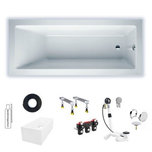 Hoesch Scelta 1900x800x480 mm Rechteckbadewanne Einbaubadewanne Weiß 3670.010