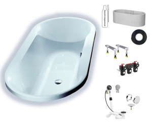 Hoesch Spectra 1700x800 Oval Badewanne Acryl 6480.010