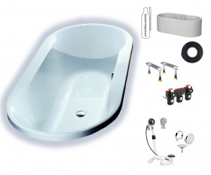 Hoesch Spectra 1800x900 Oval Badewanne Acryl 6482.010