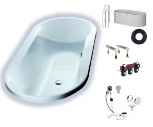 Hoesch Spectra 1900x800 Oval Badewanne Acryl 6483.010