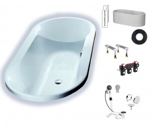 Hoesch Spectra 1900x900 Oval Badewanne Acryl 6626.010