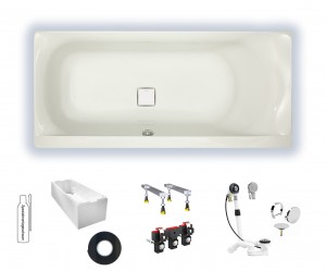 Hoesch Thasos 1700x750 Rechteck Badewanne Acryl weiß 3744.010