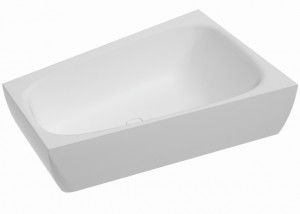 Hoesch Badewanne iSensi Trapez 1700x1000 Monolith rechts mit Überlauf, ang. Sch.