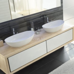 HO Waschbecken Namur 700x400 Material Solique, weiß matt